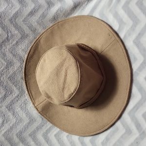 ASN Hat Womens The Harper Floppy Tan Brown Felt Wool Blend